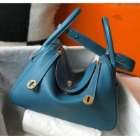 Famous Brand Hermes Lindy 30cm Bag In Togo Calfskin Leather H2903 Blue