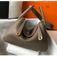 Top Design Hermes Lindy 30cm Bag In Togo Calfskin Leather H2903 Etoupe Grey