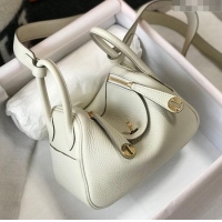 Top Quality Hermes Lindy Mini Bag 19CM H1714 White Gold