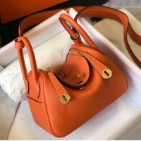 Most Popular Hermes Lindy Mini Bag 19CM H1714 Orange Gold