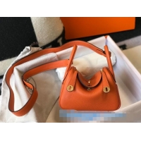 Most Popular Hermes Lindy Mini Bag 19CM H1714 Orange Gold