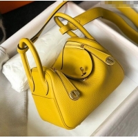 New Design Hermes Lindy Mini Bag 19CM H1714 Yellow Gold