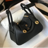 Promotional Hermes Lindy Mini Bag 19CM H1714 Black Gold