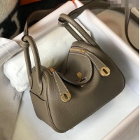 Shop Cheap Hermes Lindy Mini Bag 19CM H1714 Elephant Grey Gold