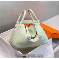 Promotional Hermes Lindy Bag 30cm in Togo Calfskin H7101 Bubble Green