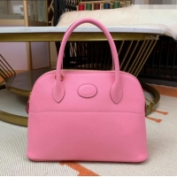 Buy Promotional Hermes Bolide 27 Bag in Original Epsom Leather H2601 Cherry Pink (Half Handmade)