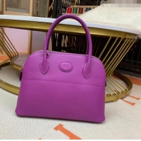 Hot Sell Cheap Hermes Bolide 27 Bag in Original Epsom Leather H2601 Actino Violet (Half Handmade)