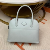 Super Quality Hermes Bolide 27 Bag in Original Epsom Leather H2601 Glacier Blue (Half Handmade)