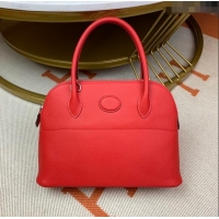 Good Product Hermes Bolide 27 Bag in Original Epsom Leather H2601 Red (Half Handmade)