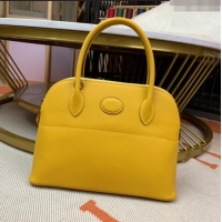 Low Cost Hermes Bolide 27 Bag in Original Epsom Leather H2601 Amber Yellow (Half Handmade)