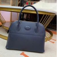 Super Quality Hermes Bolide 27 Bag in Original Epsom Leather H2601 Navy Blue (Half Handmade)