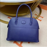 Top Quality Hermes Bolide 27 Bag in Original Epsom Leather H2601 Royal Blue (Half Handmade)