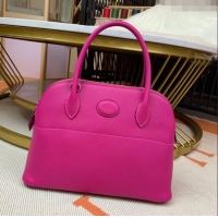 Buy Fashionable Hermes Bolide 27 Bag in Original Epsom Leather H2601 Rosy (Half Handmade)