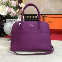 Cheapest Hermes Bolide 31 Bag in Original Togo Leather H2801 Anemones Purple (Half Handmade)