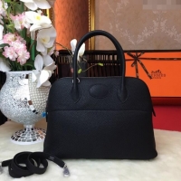 Best Quality Hermes Bolide 31 Bag in Original Togo Leather H2801 Black 2023 (Half Handmade)