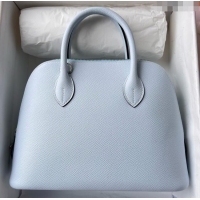 Promotional Hermes Bolide 1923-25 Bag in Origianl Epsom Leather H3121 Light Blue (Handmade)