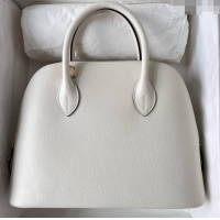 Best Price Hermes Bolide 1923-25 Bag in Origianl Epsom Leather H3121 Cream White (Handmade)