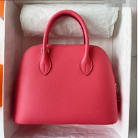 Free Shipping Hermes Bolide 1923-25 Bag in Origianl Epsom Leather H3121 Pink (Handmade)