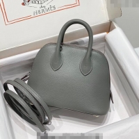 Well Crafted Hermes Mini Bolide Bag 19cm in Evercolor Calf Leather H1031 Cloud Grey