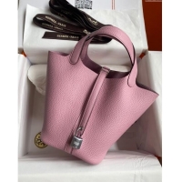 Super Quality Hermes Picotin Lock Bag 18cm/22cm in Taurillon Clemence Leather H0701 Malva Violet/Silver (Full Handmade)