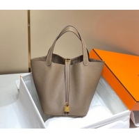 Trendy Design Hermes Picotin Lock Bag 22cm in Togo Calfskin 11287 Elephant Grey