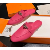 Buy Luxury Hermes OZ Mules in Smooth Calfskin H041804 Rosy 041804