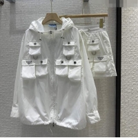 ​Famous Brand Prada Jacket and Shorts P051722 White 2024