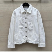 ​Buy Cheapest Chanel Denim Jacket CH051721 White 2024