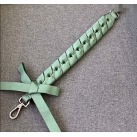 Trendy Design Fendi Strap You Braidede Leather Shoulder Strap with Bow F3108 Green (No Refund or Change)