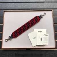 Low Price Fendi Strap You Velvet Shoulder Strap F3116 Red/Black 2024 (No Refund or Change)