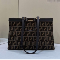 Buy Fashionable Fendi Medium X-Tote Bag in Canvas FF 8265A Coffee/Brown