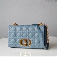 Grade Design Dior Medium Caro Chain Bag in Soft Cannage Calfskin CD2202 Cloud Blue 2024