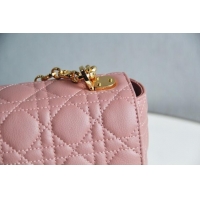 Free Shipping Dior Large Caro Chain Bag in Soft Cannage Calfskin CD2203 Antique Pink 2024