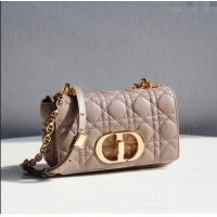 Most Popular Dior Small Caro Chain Bag in Soft Cannage Calfskin CD2201 Warm Taupe 2024