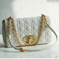 Low Price Dior Medium Caro Chain Bag in Soft Cannage Calfskin CD2202 Beige 2024