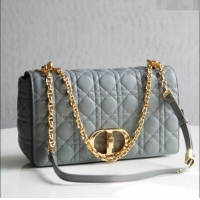 Top Design Dior Large Caro Chain Bag in Soft Cannage Calfskin CD2203 Gray 2024