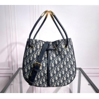 Top Quality Dior Nolita Bucket bag in Dior Oblique Jacquard CD3044 Blue 2024