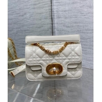 Shop Best Dior Mini Jolie Top Handle Bag in Cannage Calfskin CD3047 White 2024