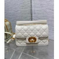 Promotional Dior Small Jolie Top Handle Bag in Cannage Calfskin CD3048 White 2024