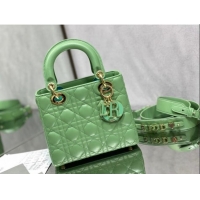 Well Crafted Dior Small Lady My ABCDior Bag in Cannage Lambskin 0523 Mint Green 2024