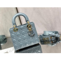 Well Crafted Dior Small Lady My ABCDior Bag in Cannage Lambskin 0523 Light Blue 2024