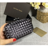 Famous Brand Bottega Veneta Satin Knot Mini Clutch BV8651 Dark Grey 2024