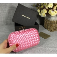 Pretty Style Bottega Veneta Satin Knot Mini Clutch BV8651 Pink 2024