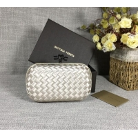 Top Quality Bottega Veneta Satin Knot Mini Clutch BV8651 Light Silver 2024