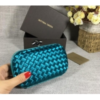 Unique Discount Bottega Veneta Satin Knot Mini Clutch BV8651 Lake Green 2024