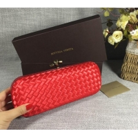 Well Crafted Bottega Veneta Satin Knot Long Clutch BV8651 Red 2024