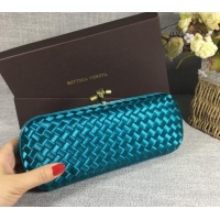 New Design Bottega Veneta Satin Knot Long Clutch BV8651 Lake Green 2024