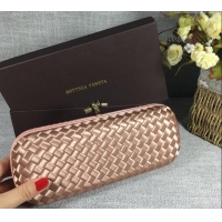 Unique Grade Bottega Veneta Satin Knot Long Clutch BV8651 Dark Apricot 2024