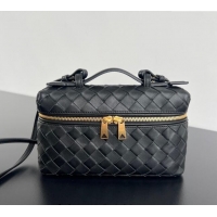 Super Quality Bottega Veneta Bang Bang Vanity Case in Intrecciato Leather 789109 Black 2024