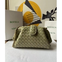 Promotional Bottega Veneta Teen Lauren 1980 Clutch With Chain in Intrecciato Leather 785807 Travertine Green 2024